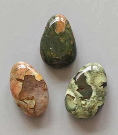 Rhyolite Tumble Pendant With Cross Hole 2.5mm 0.8-1.2 inch (2.2-3cm) A