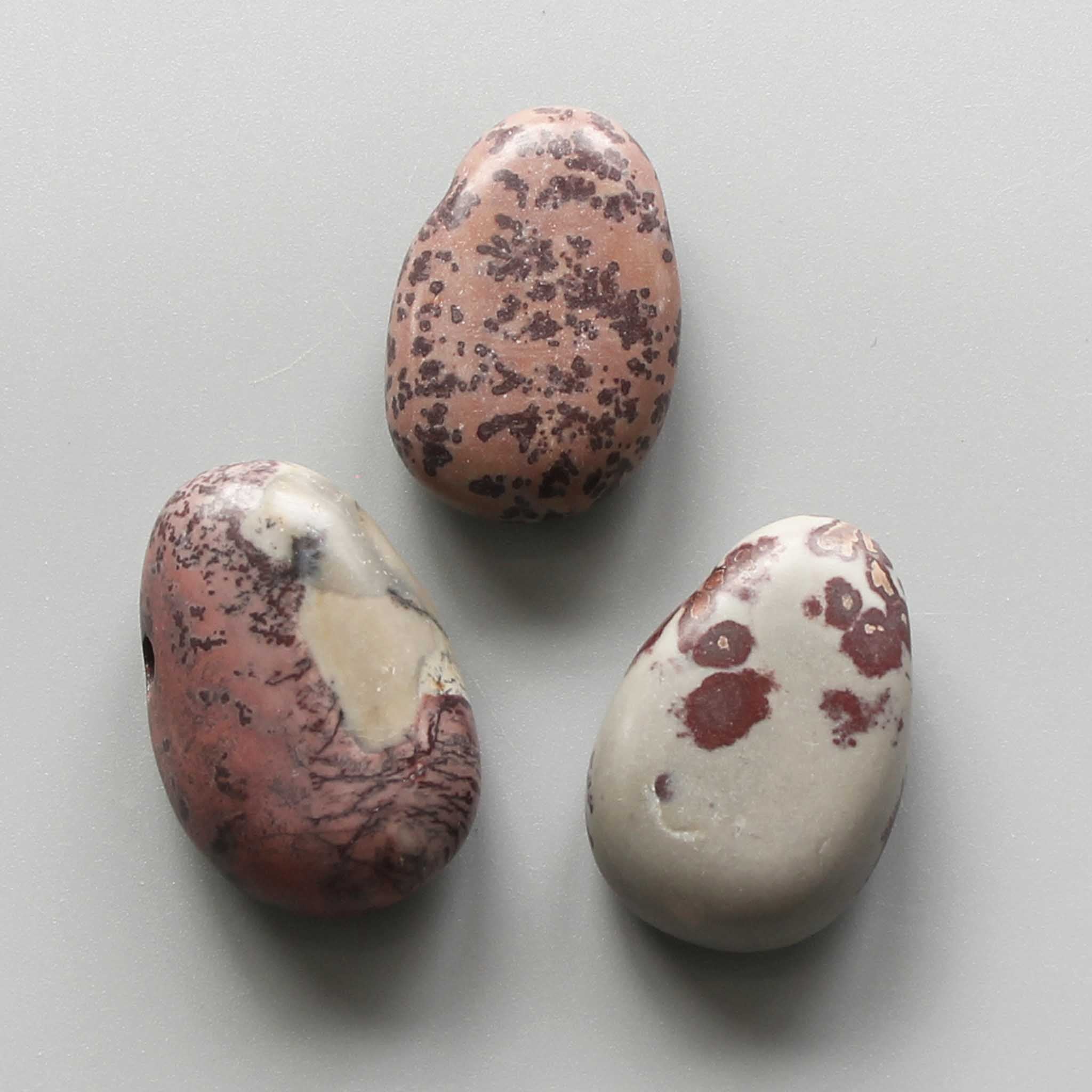 fe2c5ed87a74e2d8de88c522d015b2ed-1 Picture Jasper China Tumble Pendant With Cross Hole 2.5mm 0.8-1.2 inch (2.2-3cm) A